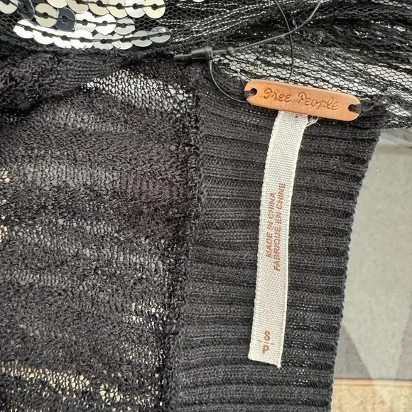 Free People Black and Silver Evening Shrug - Size small - Picture 7 of 11